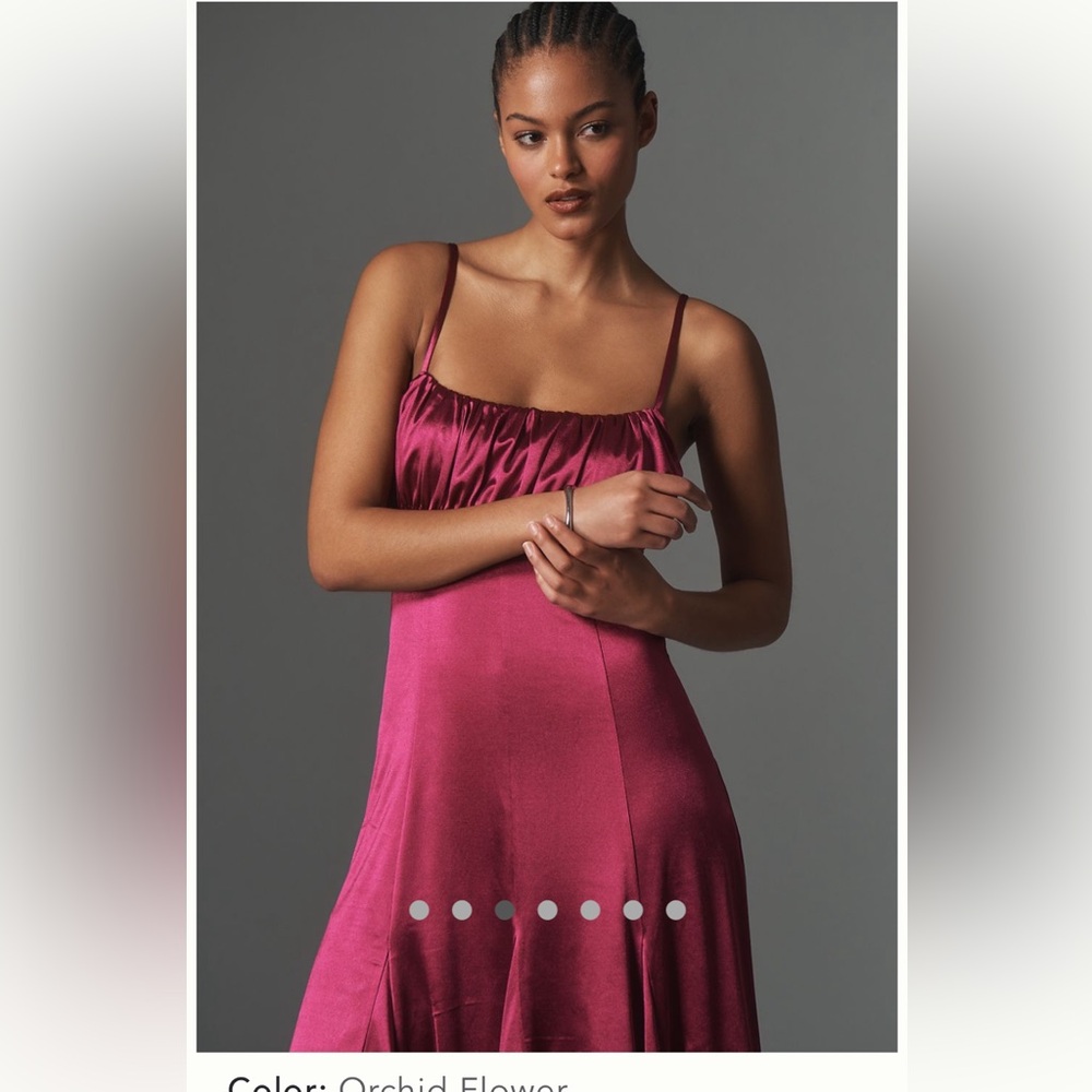 NWT Anthropologie Sleeveless Pink Midi Dress